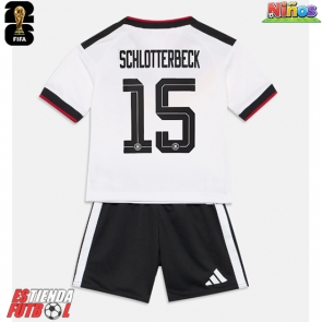 Alemania Nico Schlotterbeck #15 Primera Equipación Niños Mundial 2026 Manga Corta (+ Pantalones cortos)